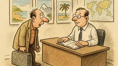 Witz: Kunde fragt nach unbekanntem Urlaubsort