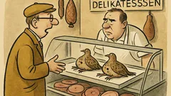 Witz: Dialog im Delikatessengeschäft – zwei Rebhühner…